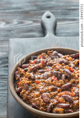 Bowl of chili con carne 29445551