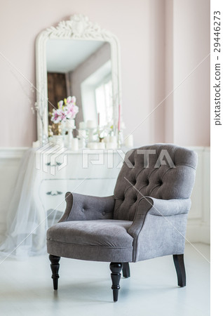 beige color upholstered chair in living room with beige color upholstered chair in living room with 29446273