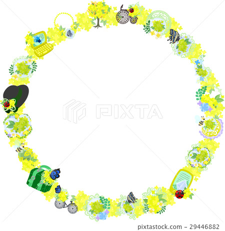 Lease made of various sundries of yellow flowers Lease made of various sundries of yellow flowers 29446882