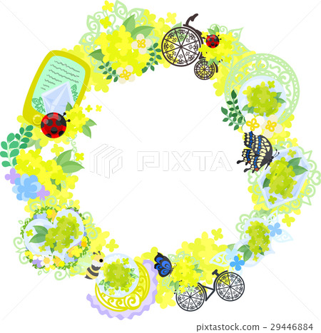 Lease made of various sundries of yellow flowers Lease made of various sundries of yellow flowers 29446884