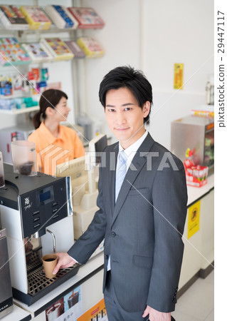 Businessman (convenience store - coffee) 29447117
