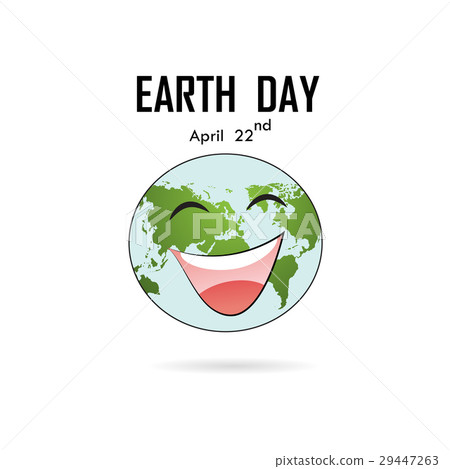 Happy Earth Day April 22 with globe cute character Happy Earth Day April 22 with globe cute character 29447263