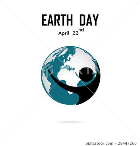 Human and globe icon vector logo design template 29447266