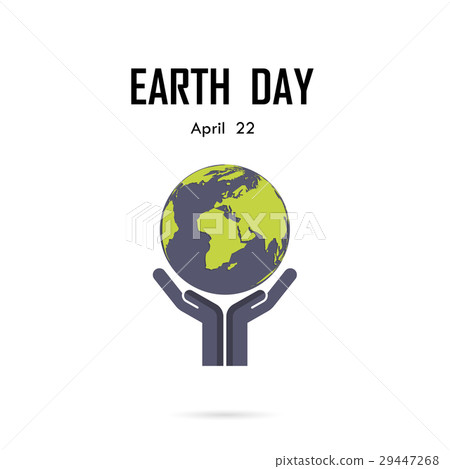 Human hand and globe icon vector logo design Human hand and globe icon vector logo design 29447268