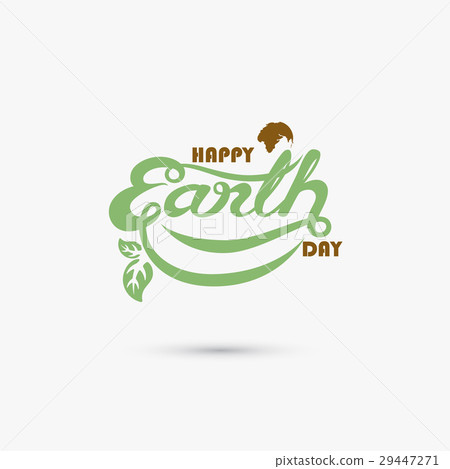 Green Happy Earth Day Typographical Design Green Happy Earth Day Typographical Design 29447271