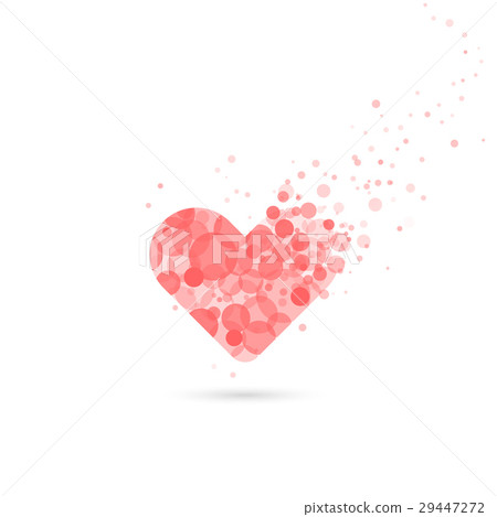 Red heart icon.Valentine day card with hearts sign 29447272