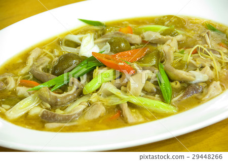 Ginger, large intestine, ginger silk intestine, Hakka cuisine 29448266