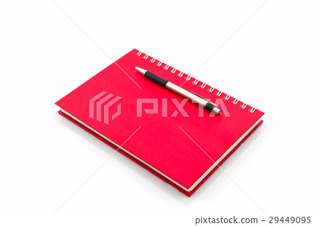 Red Diary Book with pen. 29449095