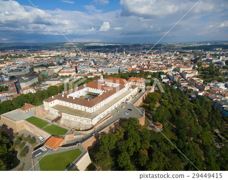 Aerial view of ancient castle Spilberk 29449415