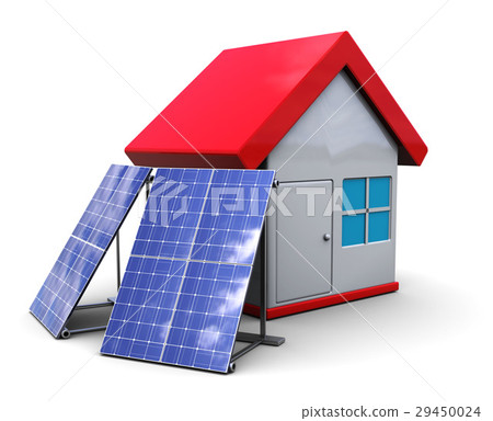 solar panels and house solar panels and house 29450024