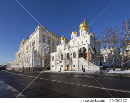Cathedral Square with New Year tree,Moscow Kremlin Cathedral Square with New Year tree,Moscow Kremlin 29450287