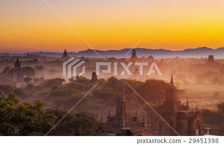 Bagan temple during golden hour 29451398