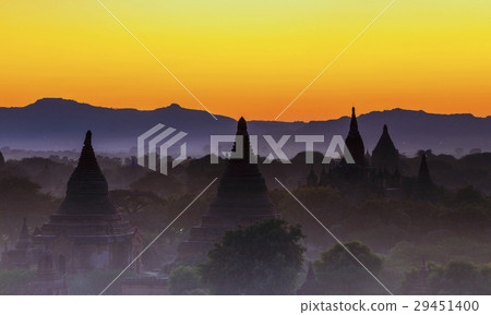 Bagan temple during golden hour 29451400