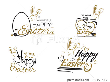 Happy Easter. Set Easter lettering design Happy Easter. Set Easter lettering design 29451517