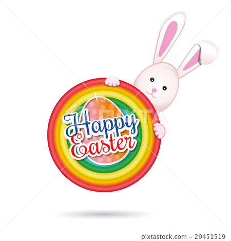 Easter Bunny with Easter greetings. Easter banner Easter Bunny with Easter greetings. Easter banner 29451519