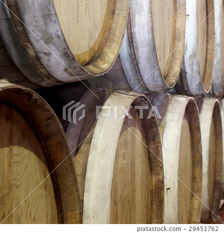 wooden wine barrels in cellar wooden wine barrels in cellar 29451762