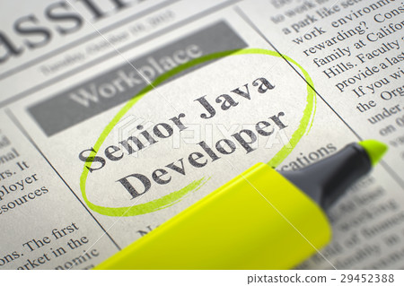 We're Hiring Senior Java Developer. 3d. - Stock Illustration [29452388] -  PIXTA