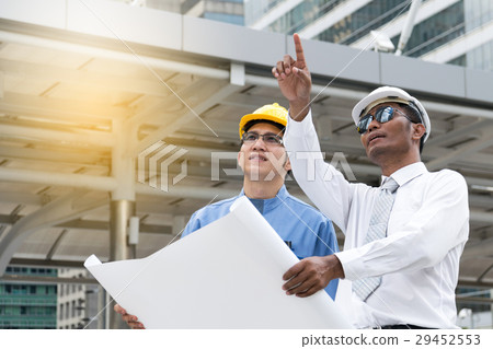 Engineer and Architect working at Construction Engineer and Architect working at Construction 29452553