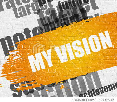 My Vision on White Brick Wall. My Vision on White Brick Wall. 29452952