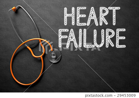 Heart Failure Handwritten on Chalkboard. 3D 29453009