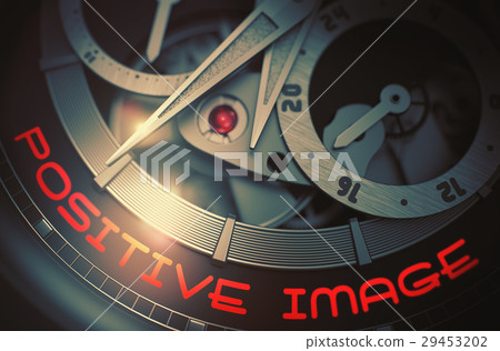 Positive Image on Men Wristwatch Mechanism. 3D. Positive Image on Men Wristwatch Mechanism. 3D. 29453202