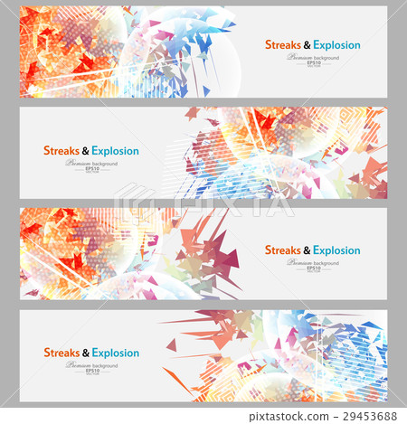 Streaks and explosion banner set Streaks and explosion banner set 29453688