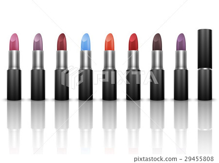 Set of lipsticks in realistic style 29455808