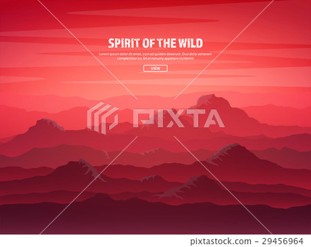 Mountains and forest. Wild nature landscape Mountains and forest. Wild nature landscape 29456964