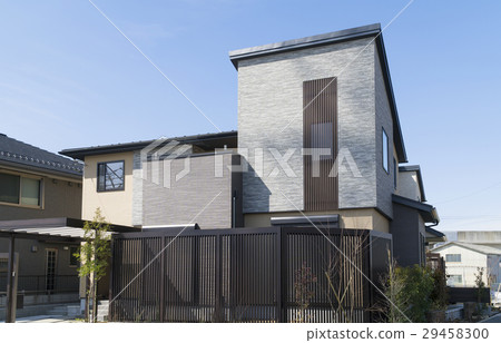 住宅設計住宅圖像藍天垂直格子眼罩 29458300