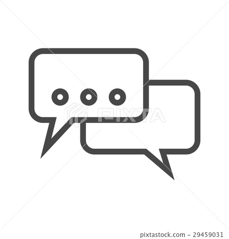 Speech Bubble Thin Line Vector Icon 29459031
