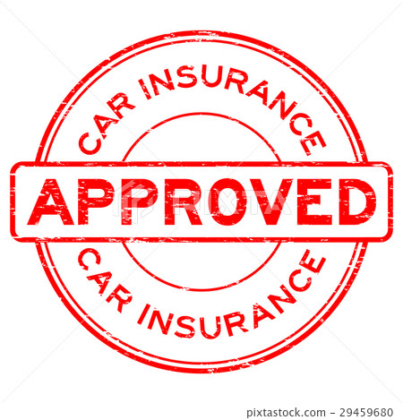Grunge red car insurance approve rubber stamp Grunge red car insurance approve rubber stamp 29459680
