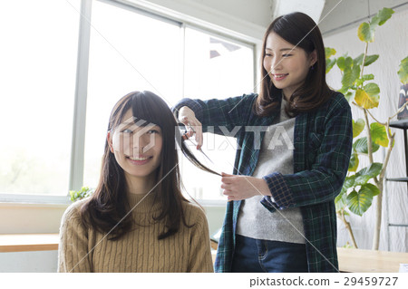 Haircut young lady 29459727