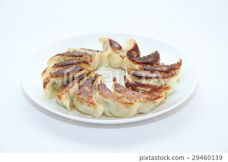 Handmade grilled dumpling white back Handmade grilled dumpling white back 29460139