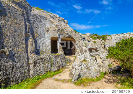 Cala Morell ancient caves, Menorca island. Cala Morell ancient caves, Menorca island. 29460769