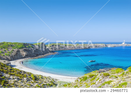 Cala Presili beach on a sunny summer day, Menorca Cala Presili beach on a sunny summer day, Menorca 29460771