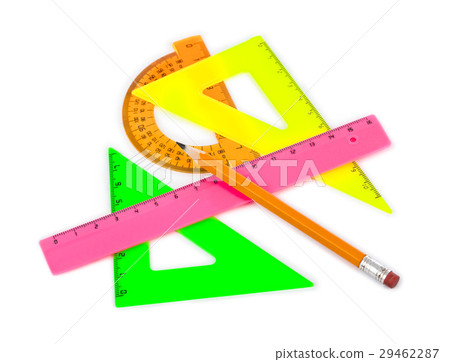 Multicolored rulers and pencil 29462287