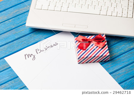 photo of paper My business, laptop and cute gift photo of paper My business, laptop and cute gift 29462718