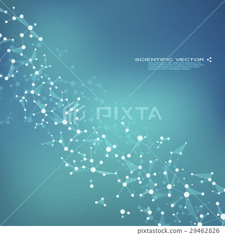 Molecule DNA and neurons vector. Molecular - Stock Illustration ...