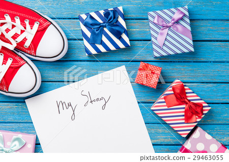 photo of paper My story, gumshoes and cute gifts 29463055