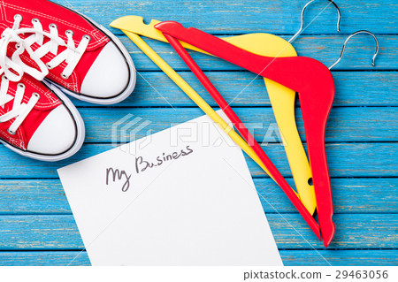 photo of paper My business, gumshoes and hangers 29463056