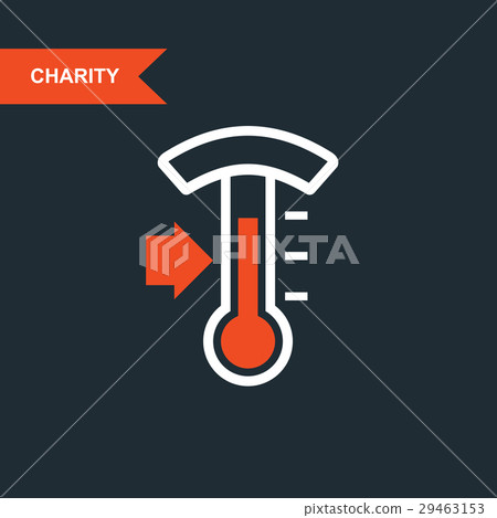 Donation thermometer - charity and telethon icon 29463153