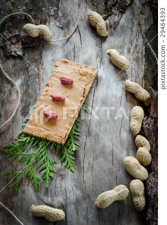 Sandwich with peanut butter on the background  29464393