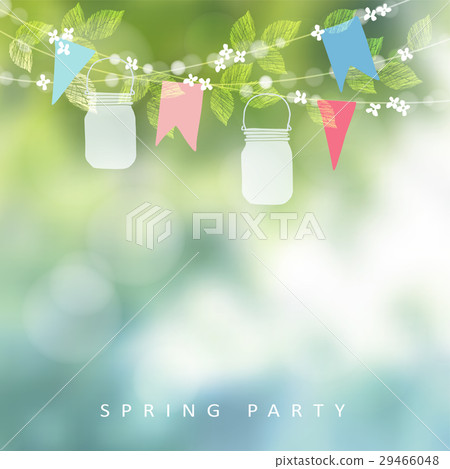 Birthday garden party or festa junina greeting 29466048