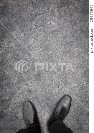 Black shoes standing on the floor Black shoes standing on the floor 29475942