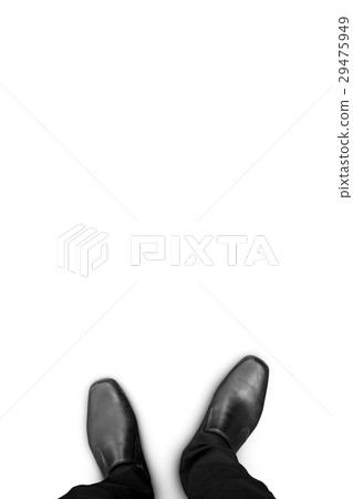 Black shoes standing on white Black shoes standing on white 29475949