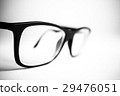 Glasses black and white close up. White background 29476051