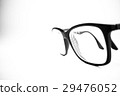 Glasses black and white close up. White background 29476052