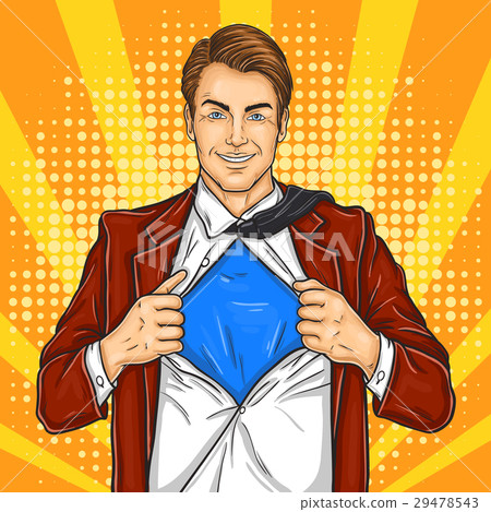 Pop art super dad hero 29478543
