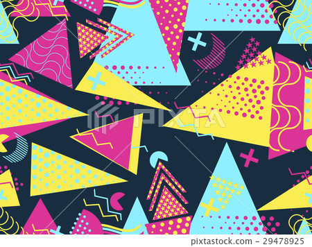 Memphis seamless pattern. Geometric elements  29478925