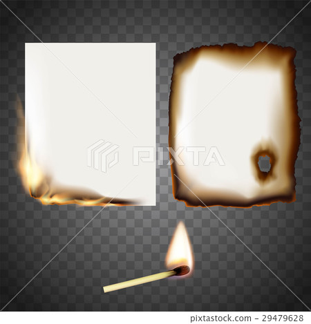 Set a white sheet of paper on fire and match. Set a white sheet of paper on fire and match. 29479628